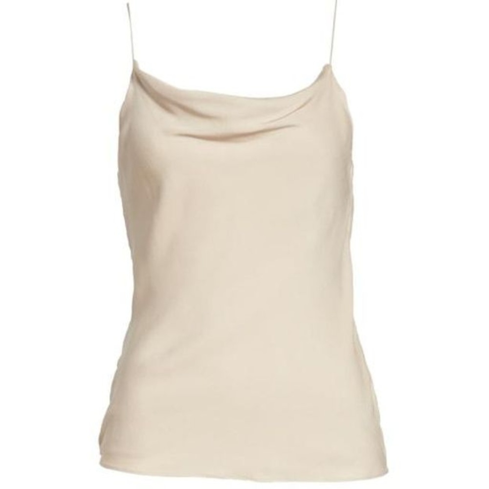NWT $255 THEORY Modern Silk Evening Cowl Top sz P
